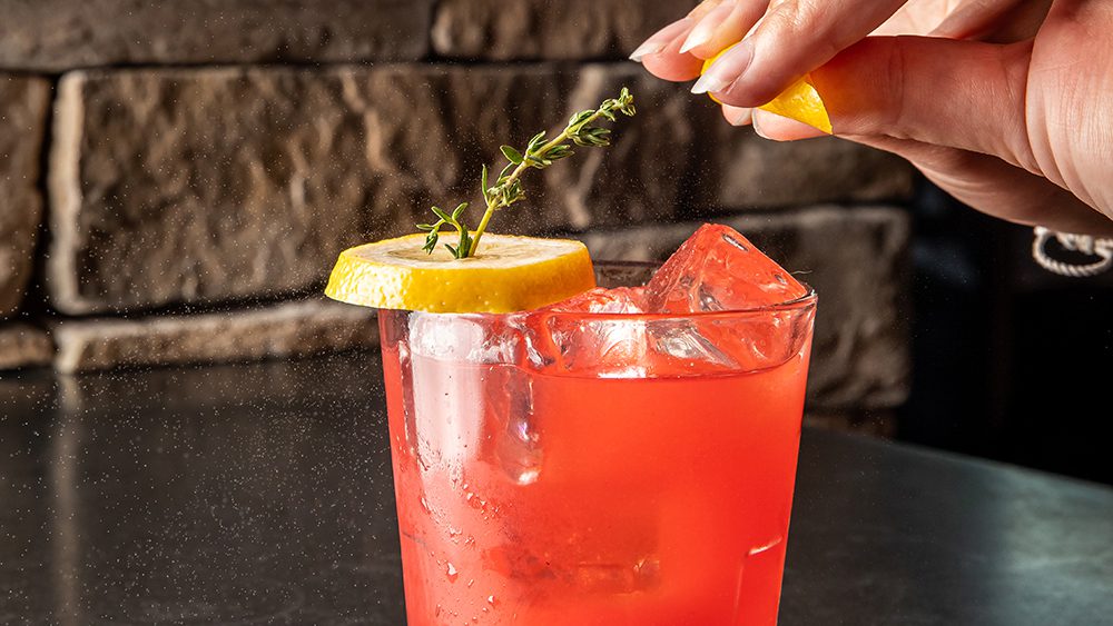 pink cocktail